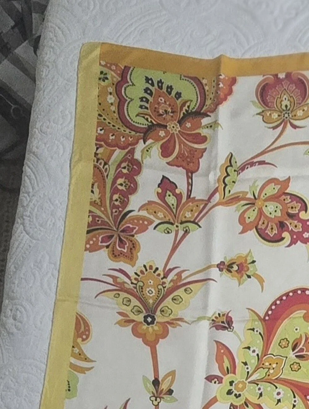Les Copains 100% SILK Scarf, Vibrant Multicolor 35x35